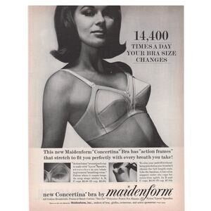 Maidenform Concertina Bra Magazine Advertisement 1964 Vintage Women Fashion